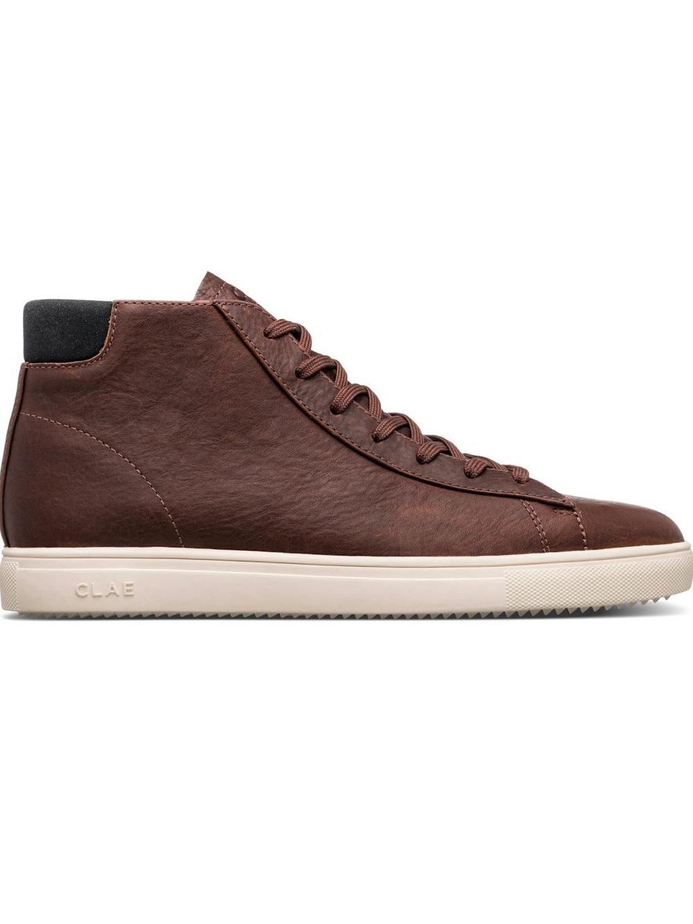 Clae Men’s Brown High-Top Leather Sneaker with Cream Sole size 13